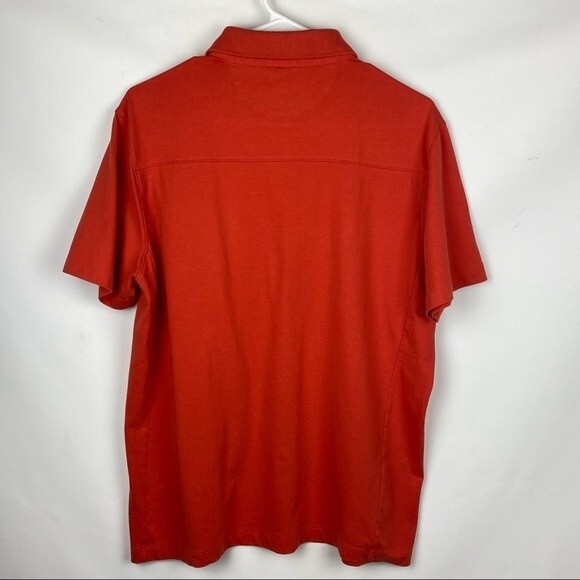 Banana Republic Polo Shirt Mens Large Orange Short Sleeve Casual - Picture 4 of 5